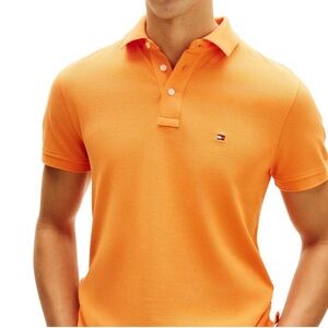 Tommy Hilfiger Men's Orange Polo Shirt xl